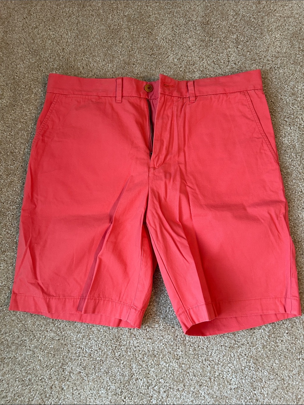 Tommy Hilfiger Men's Coral-Red Flat Front Shorts